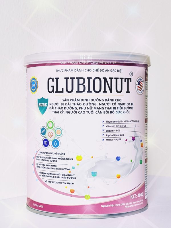 GLUBIONUT 400g - Dinh Dưỡng Y Học Cho Người Tăng Đường Huyết