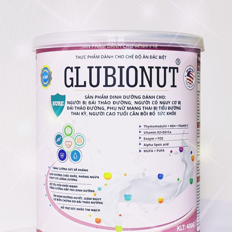 GLUBIONUT 400g - Dinh Dưỡng Y Học Cho Người Tăng Đường Huyết